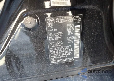 2016 Nissan Rogue Sv from USA, damaged, VIN KNMAT2MT1GP654602